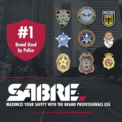 SABRE Crossfire Pepper Gel - 360° Spray for Defense at Any Angle, Maximum Strength Police-Grade OC Pepper Spray with UV Marking Dye, 20‑Foot Tactical Range, Fast Flip Top Safety, Belt Clip, 1.5 fl oz - color: Black Pepper Gel and Flip Top Pepper Gel 1 Pac
