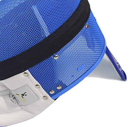 LEONARK Fencing Foil Mask Fencing Helmet CE 350N Certified National Grade Masque - Fencing Protective Gear - color: Blue, size: X-Large