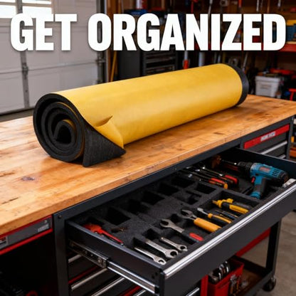 XCEL Marine Foam Roll with Self Adhesive - Black, 72" x 17" x 1/4" Closed Cell Foam Rubber Water Resistant Padding Sheet - Home, Marine, Garage, Automotive, Crafts & Cosplay (Black, 72" x 17" x 1/4") - color: Black, size: 72" x 17" x 1/4"