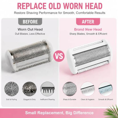 Replacement Shaver Head Foil Blade, Stainless Steel Electric Razor Replacement Head for Women, Compatible with BRL140 BRL146 Models, Wet Dry Trimmer Head for Face and Body Hair Removal
