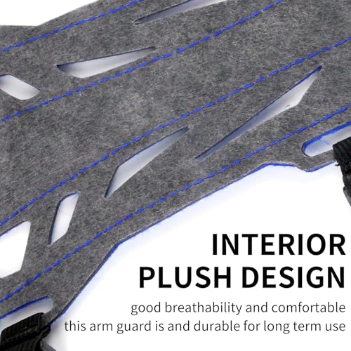 11.2in Long/6.7in Short Armguard Professional Competition Archery Bow Range with 4-Strap/2-Strap Buckles Shooting Practice Guard Nylon Carbon Forearm Protector Arm Guard - size: Blue Shorts