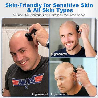 6 Pack Replacement Blades for Freebird Head Shaver - size: 6 Repl Head
