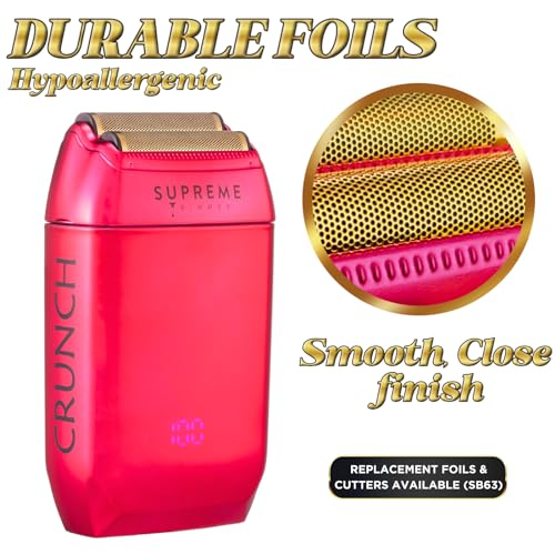 Supreme Trimmer Replacement Foil & Cutter SB63 | Hypoallergenic Foil for Crunch STF602 | Pink - color: Pink Foils & Cutters