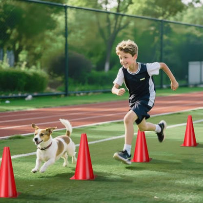 12 Inch Traffic Cones,12pcs Training Sports Cones,Parking Cones - color: red