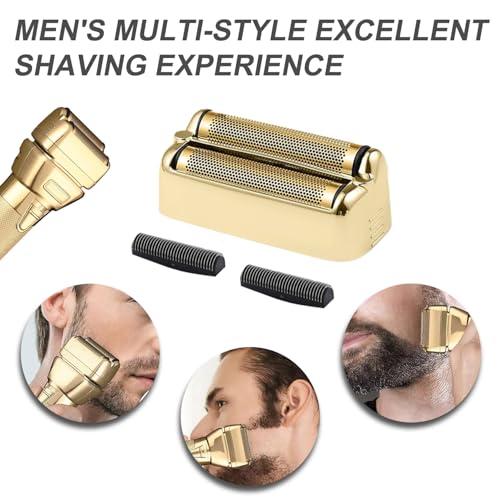 FXONE Shaver Replacement Foil and Cutter Compatible with BaBylissPRO FXONE Double Foil Stick Shaver,FX79RF2G Hypoallergenic Extra-close Shaver Replacement Head (Black/1 Pack)