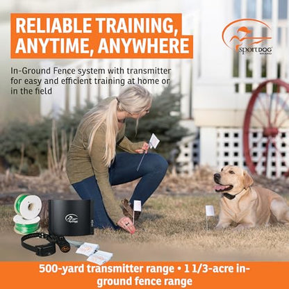 SportDOG Contain + Train System, Fence & Trainer, Up to 1 1/3 Acres - style: 1 Dog System