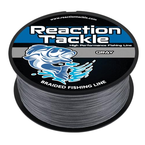 Reaction Tackle Braided Fishing Line, Pro Grade Braid, Fresh and Saltwater - color: Gray, size: 6 Lb (150 Yards)