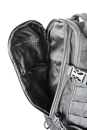 Military 26L ILBE Style Tactical Patrol Molle Backpack (BLACK) - color: Black