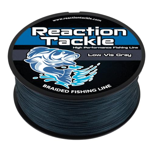 Reaction Tackle Braided Fishing Line, Pro Grade Braid, Fresh and Saltwater - color: Low Vis Gray, size: 6 Lb (150 Yards)