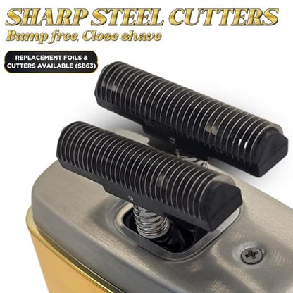 Supreme Trimmer Replacement Foil & Cutter SB63 | Hypoallergenic Foil for Crunch STF602 | Gold - color: Gold Foil & Cutters