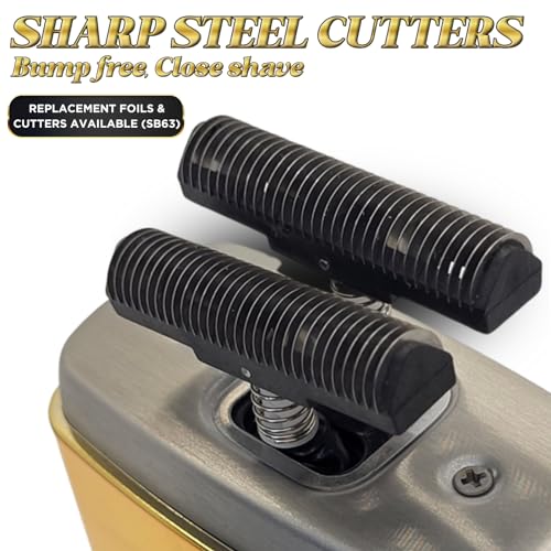 Supreme Trimmer Replacement Foil & Cutter SB63 | Hypoallergenic Foil for Crunch STF602 | Gold - color: Gold Foil & Cutters