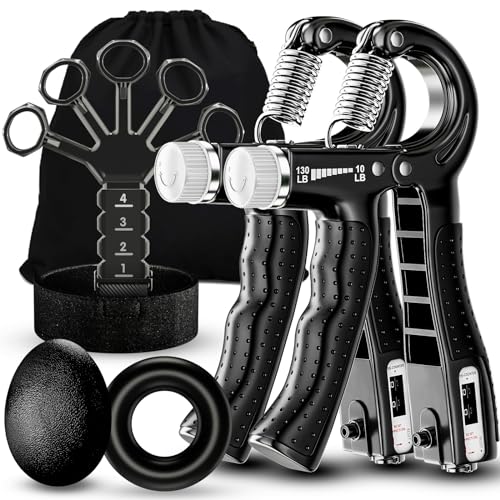 ACOTANT Grip Strength Trainer(5 Pack) with Finger Exerciser