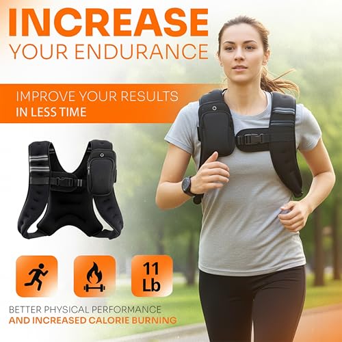 Weighted Vest for Women, 11 lb Running Vest, Breathable Material