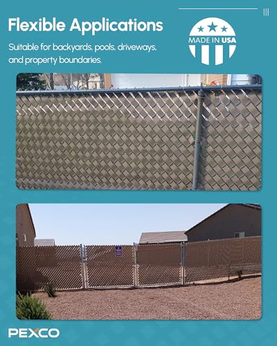 Pexco Privacy Slats for Chain Link Fence, 250 Ft, Tan - color: Beige