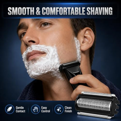 4 Pack Replacement Foil Blade Compatible with MANSCAPED The Lawn Mower Electric 5.0 Ultra Hair Trimmer,Replacement Clipper Blades Groin Hair Foil Shaver Head for Close Body Hair Grooming - color: BLACK/4Pcs