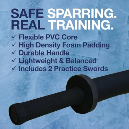 E-BOGU Practice Padded Foam Sparring Katana Sword Short (2-Pack)