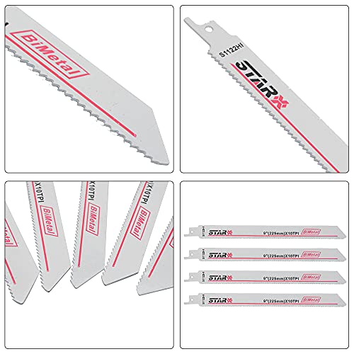 HCS Sabre Saw Blades S1122HF Metal Cutting reciprocating for Wood, Plastic, Aluminum, Sheet (5pcs/Set)