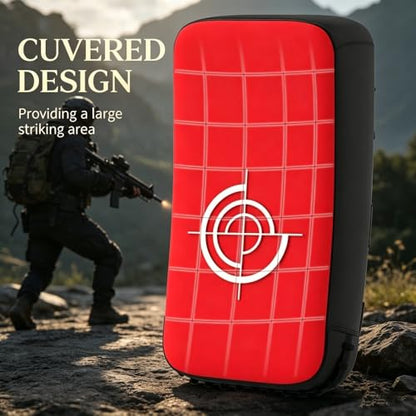 FOWE Kicking Strike Shield 16.5" x 8.7" x 3.5", Curved Punching Pad with Foam Padding & Adjustable Straps, for Martial Arts Sparring