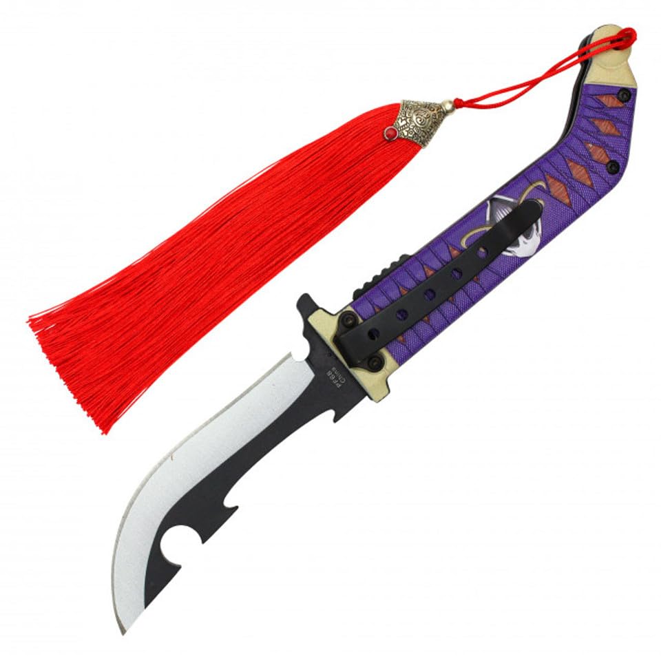 LALAPORT Anime Inspired Pocket Knife Collection | Katana Style Folding Knives | Cosplay, Display, EDC (Whitebeard) - color: Whitebeard