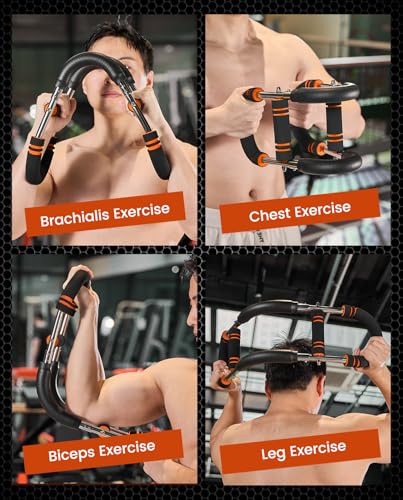 2026 New Saker PowerTwist Arm Trainer, Adjustable Forearm Strengthener, Arm Exercise and Chest Workout Equipment for Home Gym, for Men, Ideas for Fitness Enthusiasts - style: 30-120LB(Orange-Black)
