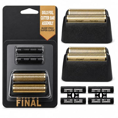 Shave Replacement Heads Compatible with Wahl 7031-100/7043-100 Foil&Cutter - color: 2 Pack Gold