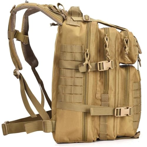 Military Tactical Assault Pack Backpack Army Molle Bug Out Bag Backpacks Small Rucksack for Outdoor Hiking Camping Trekking Hunting Brown - color: Brown-tan