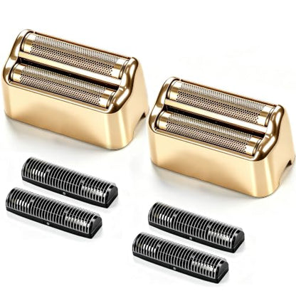 Shaver Replacement Foil & Cutters compatible with BaBylissPRO Double FXFS2(2PC Gold) - color: 2PC Gold