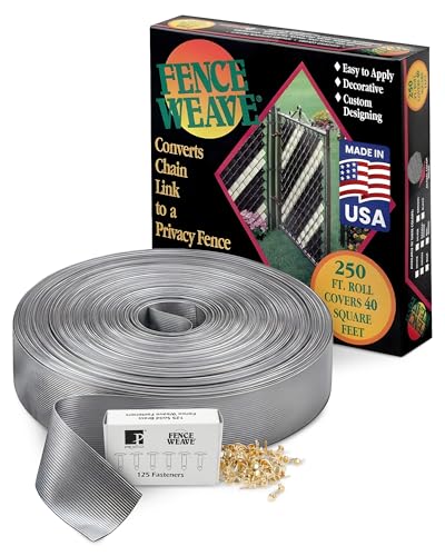Pexco Privacy Slats for Chain Link Fence, 250 Ft, Silver - color: Silver