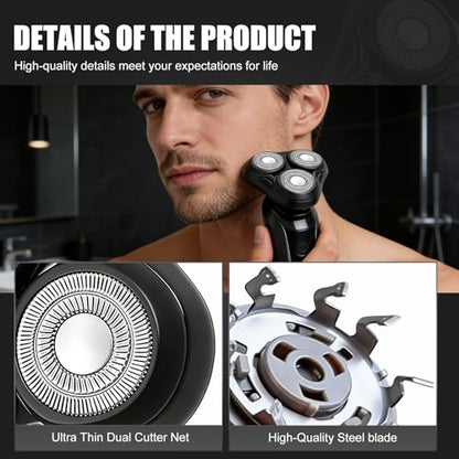 2PACK（Black） Rotary Replacement Shaver Head,Compatible with Remington Shaver Series