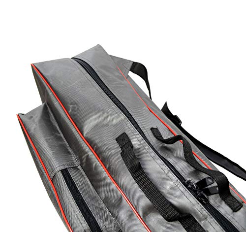 LEONARK Fencing Draw-bar Wheel Bag for Epee Saber and Foil - Hema Sword Bag Trolley Case for Fencing Suit and Mask - color: Gray a