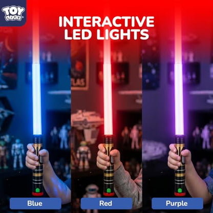 TOY Life Light Up Saber - 4 Pack Lightup Saber, Telescopic Extendable & Collapsable, LED Light Sword Set with Motion Sensitive FX Sound, Light Up Sword for Kids Adults - style: 4-Pack