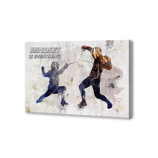 Fencing Wall Art Prints - Sports Motivational Canvas Wall Art - Canvas Framed Fencing Posters - Sports Room Decor for Men Kids Teenagers - Fencing Poster Set for Bedroom Man Cave - Fencing Wall Decor - Fencing Boys Bedroom Decor