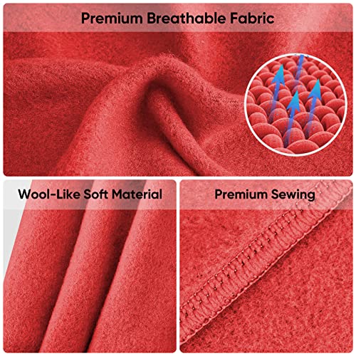 TICONN Neck Gaiter for Men Women, Cooling Bandana Face Mask Cover Gator - color: 2 Candy Red, style: Fleece