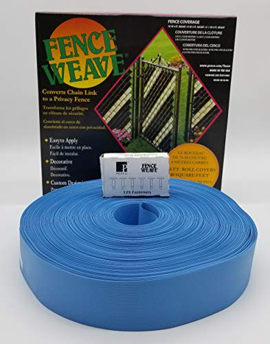 Pexco Privacy Slats for Chain Link Fence, 250 Ft, Light Blue - color: Light Blue