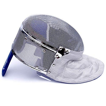 LEONARK Fencing Saber Mask Armoury Hema Fencing Helmet CE 350N Certified National Grade Masque - color: Grey_Fixed, size: X-Small
