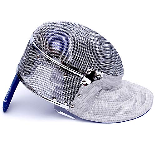 LEONARK Fencing Saber Mask Armoury Hema Fencing Helmet CE 350N Certified National Grade Masque - color: Grey_Detachable, size: Large