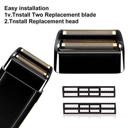Replacement Heads Foil & Cutters Compatible with BaBylissPRO FXFS2 Shaver - color: 3 black