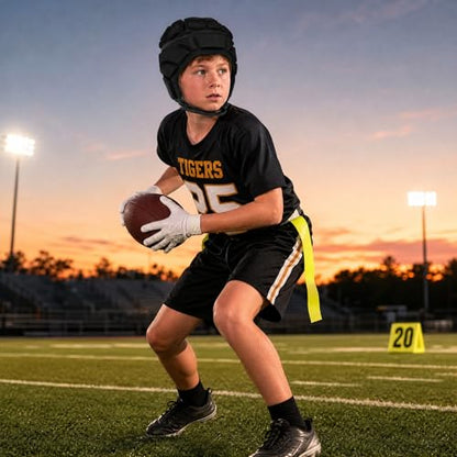 ZENFUN Rugby Helmet Shell, Soft Padded Headgear for Soccer, Protective Football Headguards for Youth, Scrum Cap for Kids, Medium/Large/Extra Large Size - size: Medium