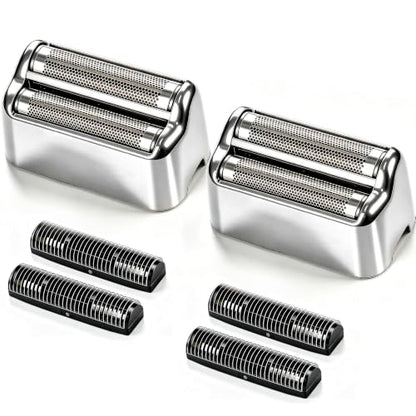 Shaver Replacement Foil and Cutters compatible with BaBylissPRO Barberology Double FXFS2 (2PC Silver) - color: 2PC Silver
