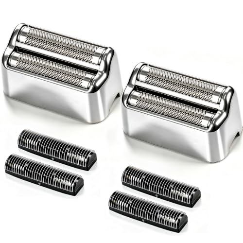 Shaver Replacement Foil and Cutters compatible with BaBylissPRO Barberology Double FXFS2 (2PC Silver) - color: 2PC Silver