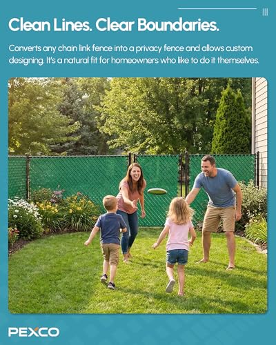 Pexco Privacy Slats for Chain Link Fence, 250 Ft, Green - color: Green