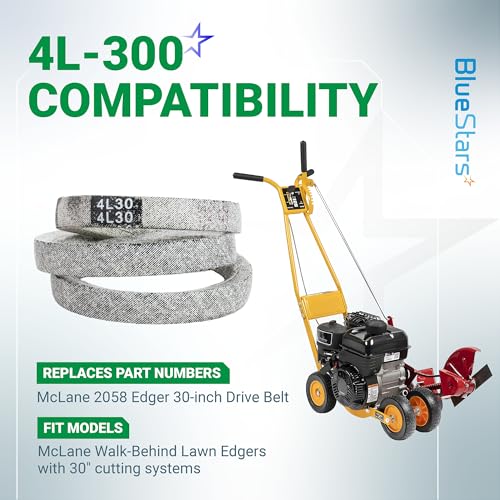 BlueStars 4L-300 Drive Belt | Heavy-Duty Aramid Cord | 1/2" x 30" - size: 4L-300, style: Aramid Cord