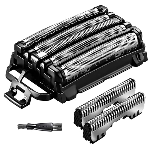 1Pack Replacement Blades and Foil Compatible with Panasonic ARC5 5-Blade Shavers, Compatible with WES9032P ES9032 ES9034 ES9036 ES9038, Fits Models ES-LV61, ES-LV65, ES-LV67, ES-LV95 1Cleaning Brush - color: Black-1