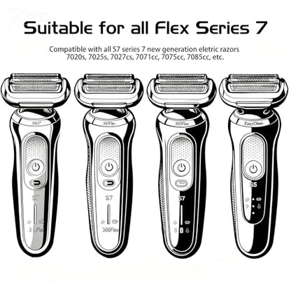 73S Series 7 New Generation Shaver Replacement Head for Braun S7 Electric Shavers - Compatible with Braun Shaving Razor Model 7020s, 7025s, 7027 cs, 7071cc, 7075cc, 7085cc
