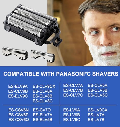 Replacement Blades and Foil for ARC5,Replacement Blades Fit for ES9032/ES-LV65/ES-LV95,ES-LV9N, ES-XLV9C Series Shavers,5-Blade Shaving Head with Precision Trimmer (Black, 30 Count (Pack of 1))