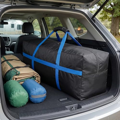56 Inch Travel Duffel Bag, Heavy Duty 600D Foldable Large Capacity - size: 56"(L)*15"(W)*27"(H)