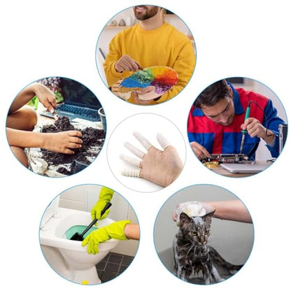 100 Pcs Finger Cots Disposable Latex Finger Protector Fingertips Protectors Finger Protective Covers Medium Finger Gloves for Electronic Repair Industrial Apply Handmade Anti Static Thumb Cover