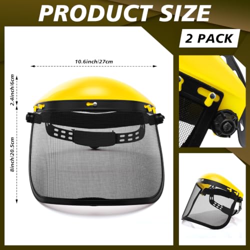 Sabary Safety Face Shield with Mesh Visor for Men, Black,Yellow - color: Black,yellow