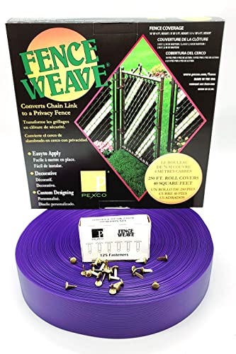 Pexco Privacy Slats for Chain Link Fence, 250 Ft, Purple - color: Purple