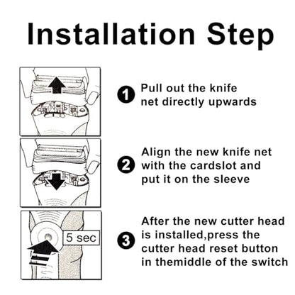 32B Series 3 Electric Shaver Replacement Head Compatible with Braun